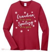 Grandma Is My Name Spoiling Is My Game Women's Long Sleeve Shirt thumb 0