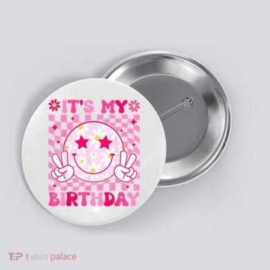 Groovy Its My Birthday Button