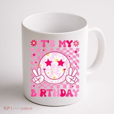 Groovy Its My Birthday Coffee Mug back