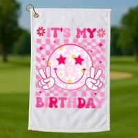 Groovy Its My Birthday Golf Towel thumb 1