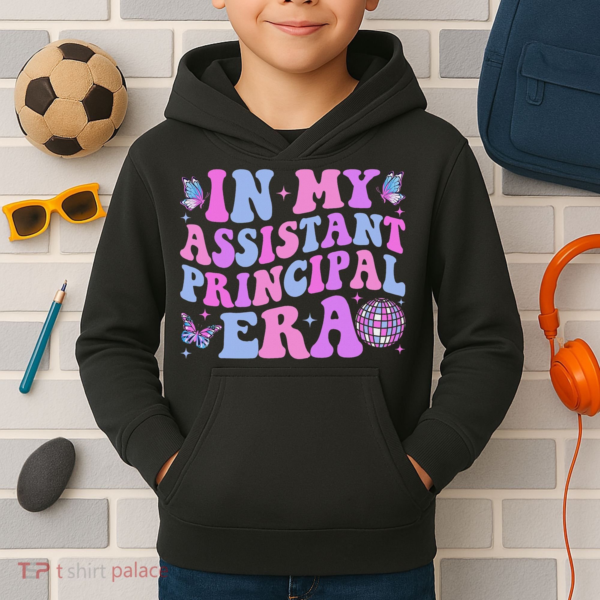 Groovy In My Assistant Principal Era School Worker Kids Hoodie