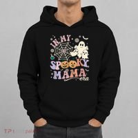 Groovy In My Spooky Mama Era Ghost Pumpkin Halloween Wo Hoodie thumb 0