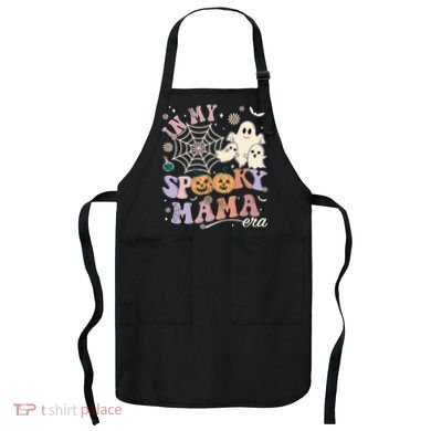 Groovy In My Spooky Mama Era Ghost Pumpkin Halloween Wo Apron