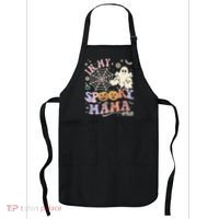 Groovy In My Spooky Mama Era Ghost Pumpkin Halloween Wo Apron thumb 0