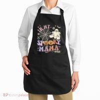 Groovy In My Spooky Mama Era Ghost Pumpkin Halloween Wo Apron thumb 2