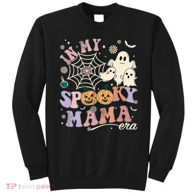Groovy In My Spooky Mama Era Ghost Pumpkin Halloween Wo Sweatshirt