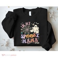 Groovy In My Spooky Mama Era Ghost Pumpkin Halloween Wo Sweatshirt thumb 2