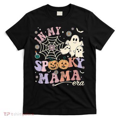 Groovy In My Spooky Mama Era Ghost Pumpkin Halloween Wo T-Shirt