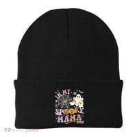 Groovy In My Spooky Mama Era Ghost Pumpkin Halloween Wo Beanie thumb 0