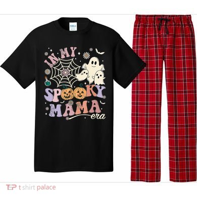 Groovy In My Spooky Mama Era Ghost Pumpkin Halloween Wo Pajama Set