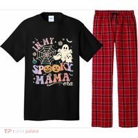 Groovy In My Spooky Mama Era Ghost Pumpkin Halloween Wo Pajama Set thumb 0