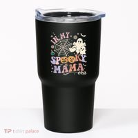 Groovy In My Spooky Mama Era Ghost Pumpkin Halloween Wo Tumbler thumb 0
