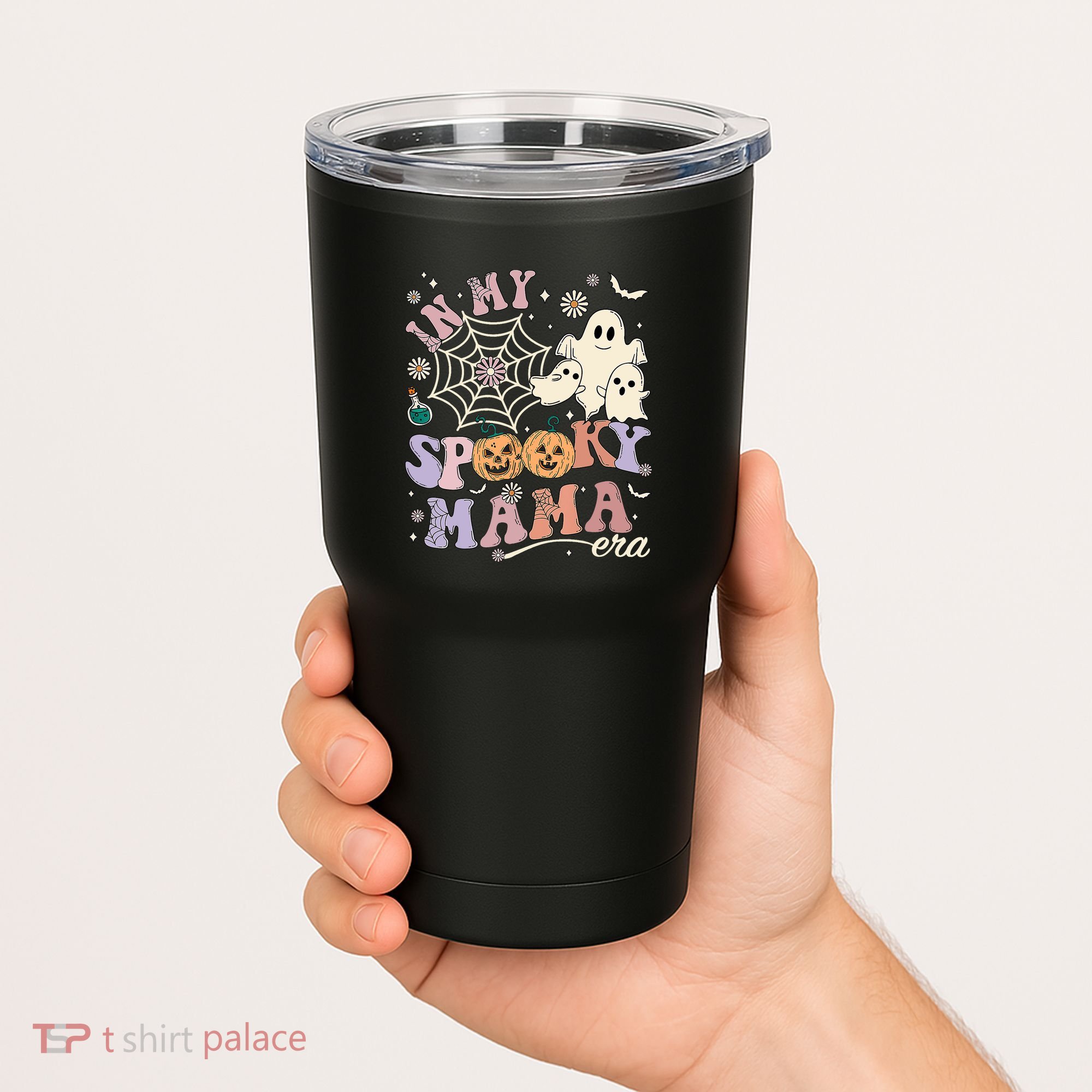 Groovy In My Spooky Mama Era Ghost Pumpkin Halloween Wo Tumbler