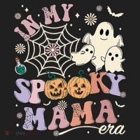 Groovy In My Spooky Mama Era Ghost Pumpkin Halloween Wo Hat thumb 2