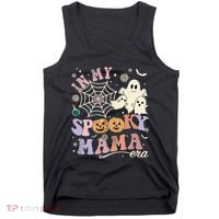 Groovy In My Spooky Mama Era Ghost Pumpkin Halloween Wo Tank Top thumb 0