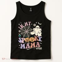 Groovy In My Spooky Mama Era Ghost Pumpkin Halloween Wo Tank Top thumb 2