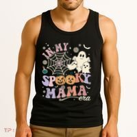 Groovy In My Spooky Mama Era Ghost Pumpkin Halloween Wo Tank Top thumb 3