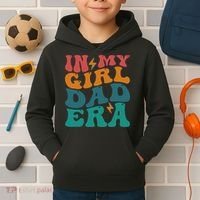 Groovy In My Girl Dad Era Kids Hoodie thumb 2