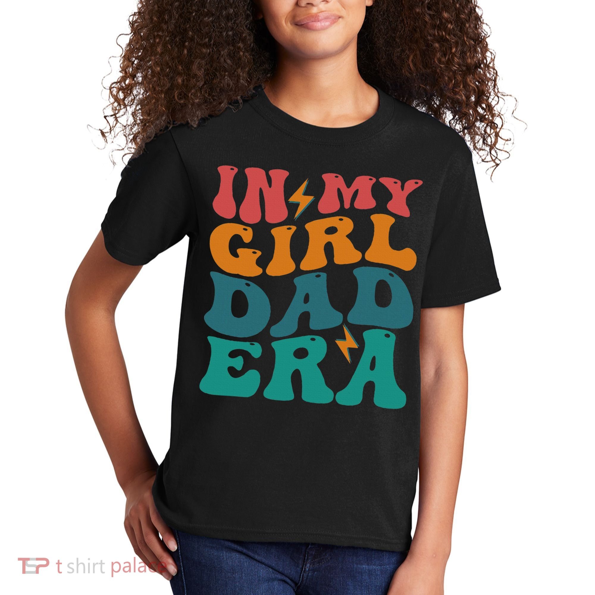 Groovy In My Girl Dad Era Kids T-Shirt