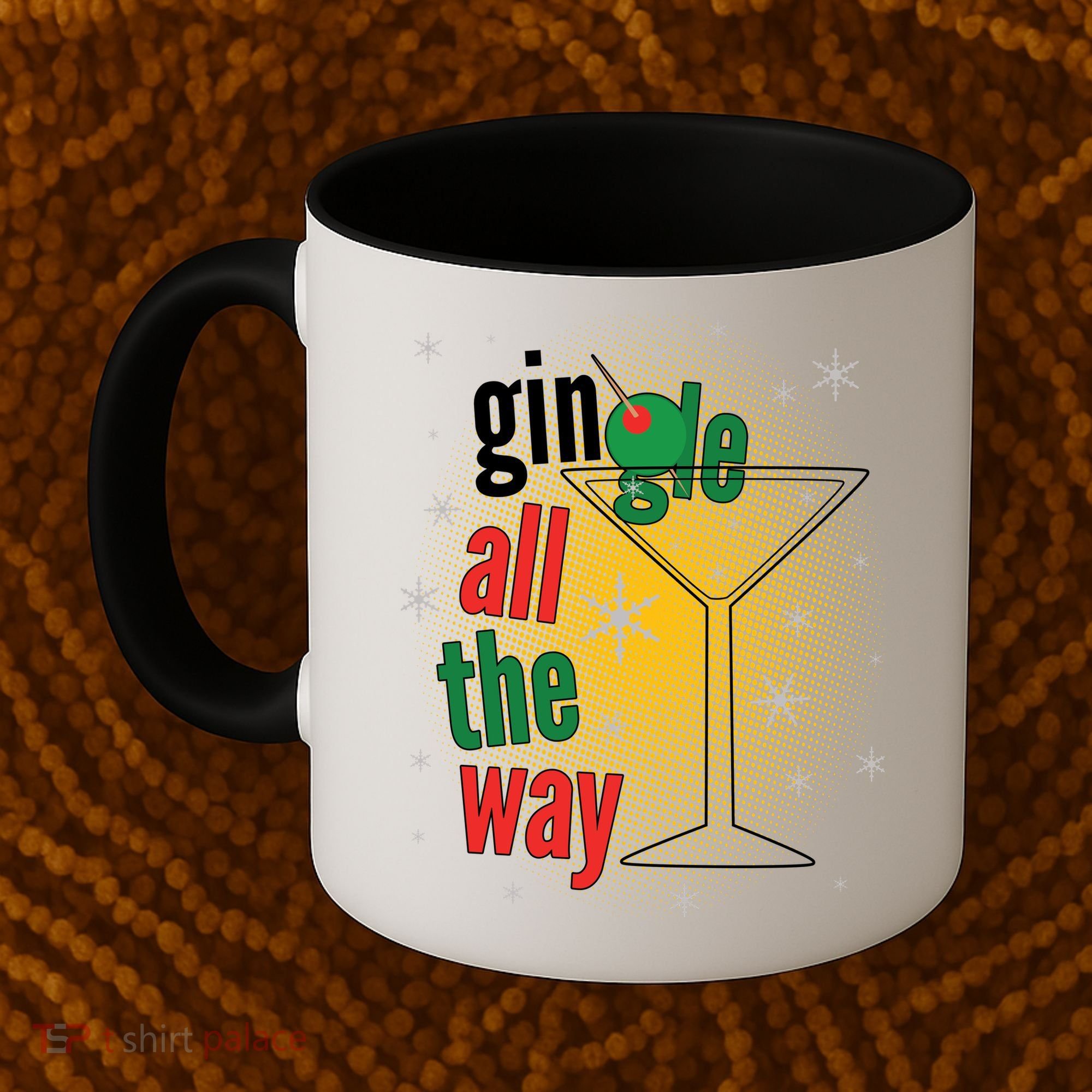 Gin all the way Jingle Funny Christmas Coffee Mug