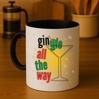 Gin all the way Jingle Funny Christmas Coffee Mug thumb 4