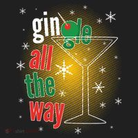 Gin all the way Jingle Funny Christmas Beanie thumb 2