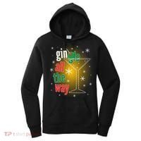 Gin all the way Jingle Funny Christmas Women's Hoodie thumb 0