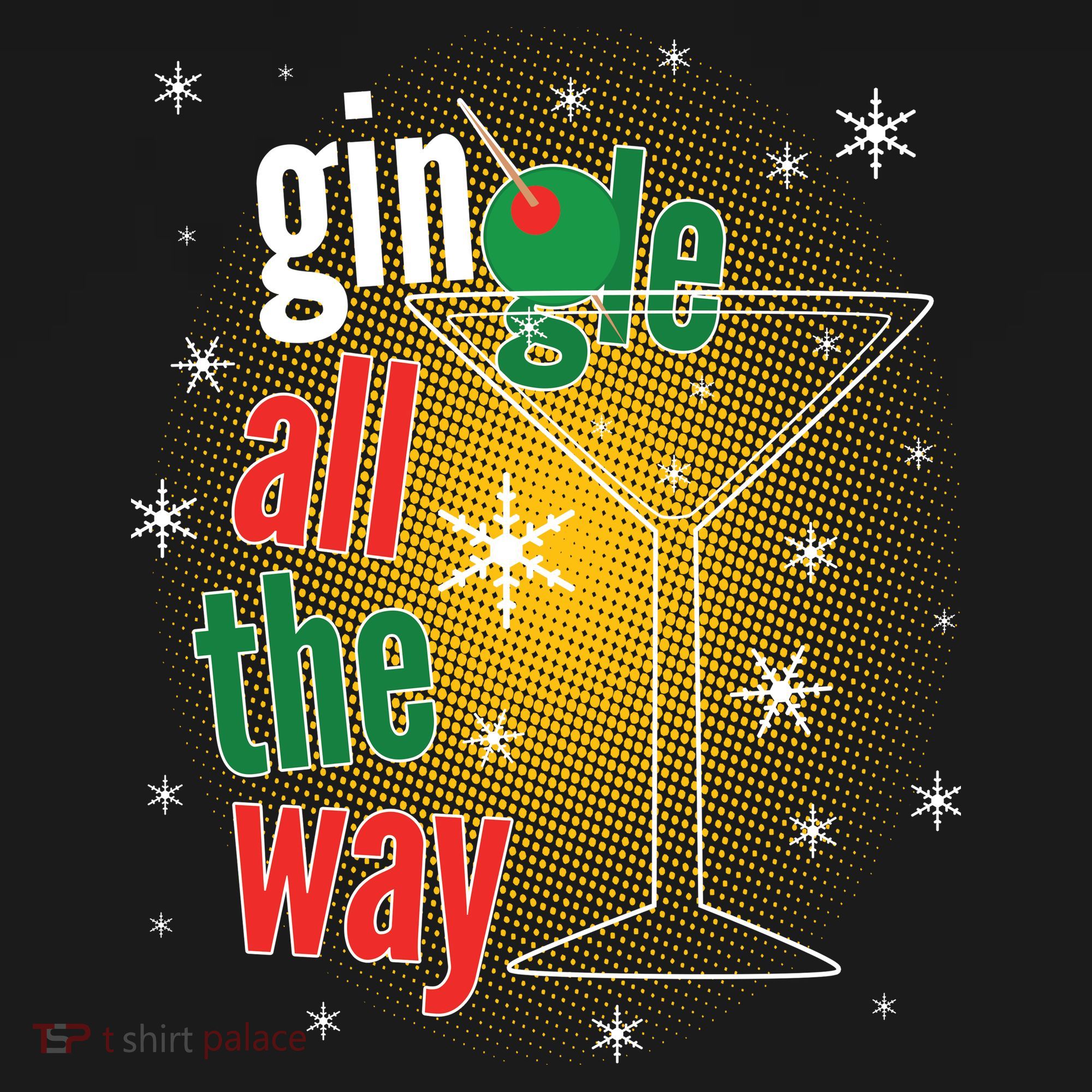 Gin all the way Jingle Funny Christmas Women's Hoodie