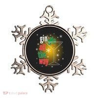 Gin all the way Jingle Funny Christmas Ornament thumb 0