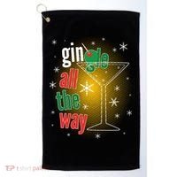 Gin all the way Jingle Funny Christmas Golf Towel thumb 0