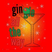 Gin all the way Jingle Funny Christmas Santa Hat thumb 1