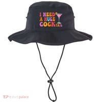 Groovy I Need A Huge Cocktail Funny Adult Humor Drinking Bucket Hat thumb 0