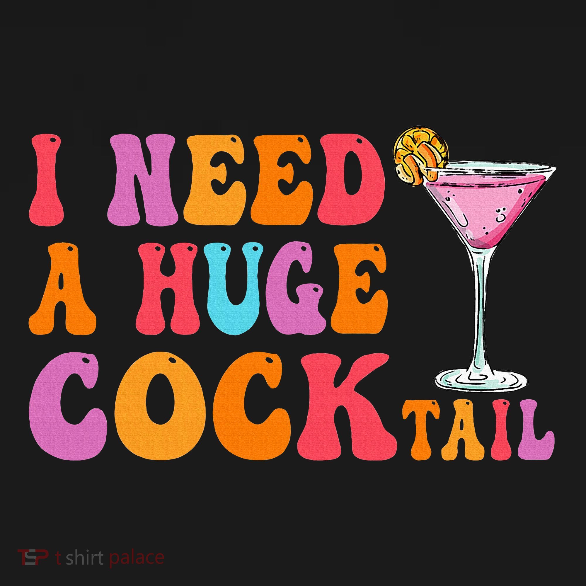 Groovy I Need A Huge Cocktail Funny Adult Humor Drinking Women's Hoodie