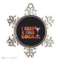 Groovy I Need A Huge Cocktail Funny Adult Humor Drinking Ornament thumb 0