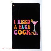 Groovy I Need A Huge Cocktail Funny Adult Humor Drinking Golf Towel thumb 0