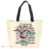 Goat ItS Not My Fault You Thought I Was Normal Tote Bag thumb 0