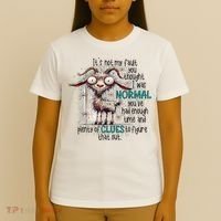 Goat ItS Not My Fault You Thought I Was Normal T-Shirt thumb 4