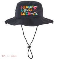 Groovy I Need A Huge Cocktail Funny Adult Humor Drinking Bucket Hat thumb 0