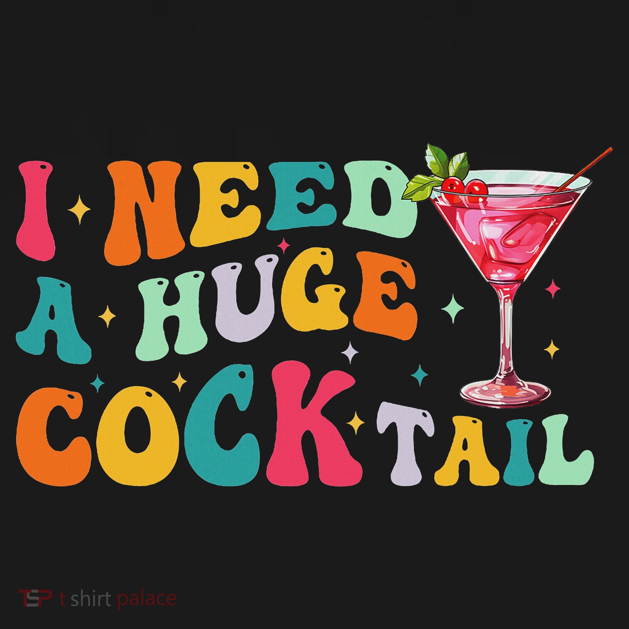 Groovy I Need A Huge Cocktail Funny Adult Humor Drinking Women's Hoodie