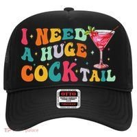 Groovy I Need A Huge Cocktail Funny Adult Humor Drinking Hat thumb 0