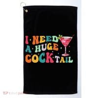 Groovy I Need A Huge Cocktail Funny Adult Humor Drinking Golf Towel thumb 0