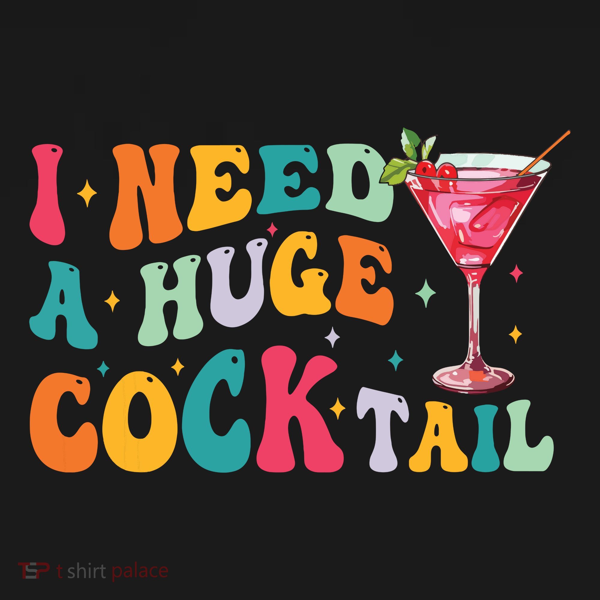 Groovy I Need A Huge Cocktail Funny Adult Humor Drinking Apron