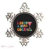 Groovy I Need A Huge Cocktail Funny Adult Humor Drinking Ornament thumb 0