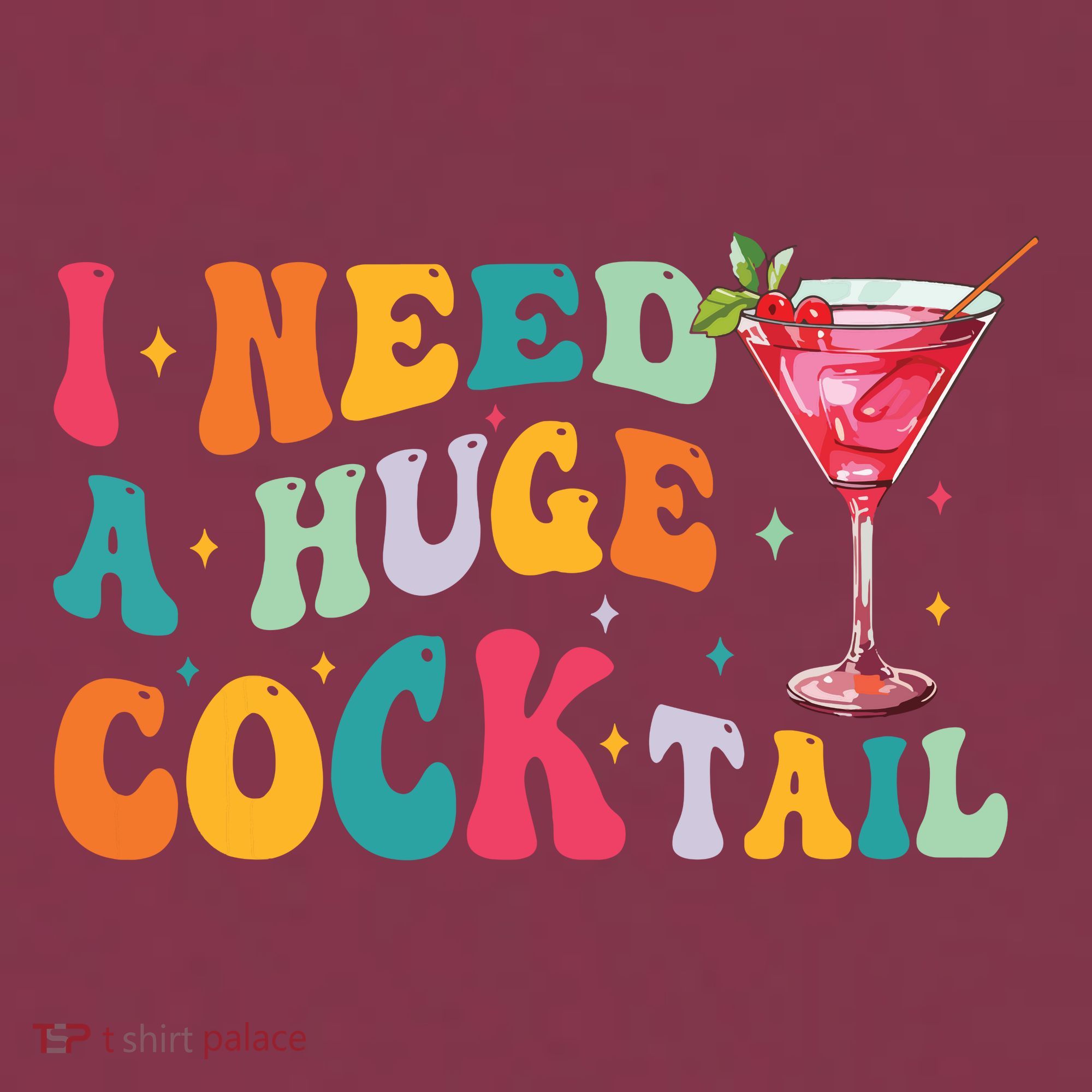 Groovy I Need A Huge Cocktail Funny Adult Humor Drinking 16oz Travel Tumbler
