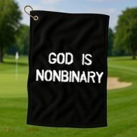 God Is Nonbinary Golf Towel thumb 1