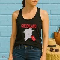 Greenland Is Not For Sale Funny Anti Trump Women's Tank Top thumb 2