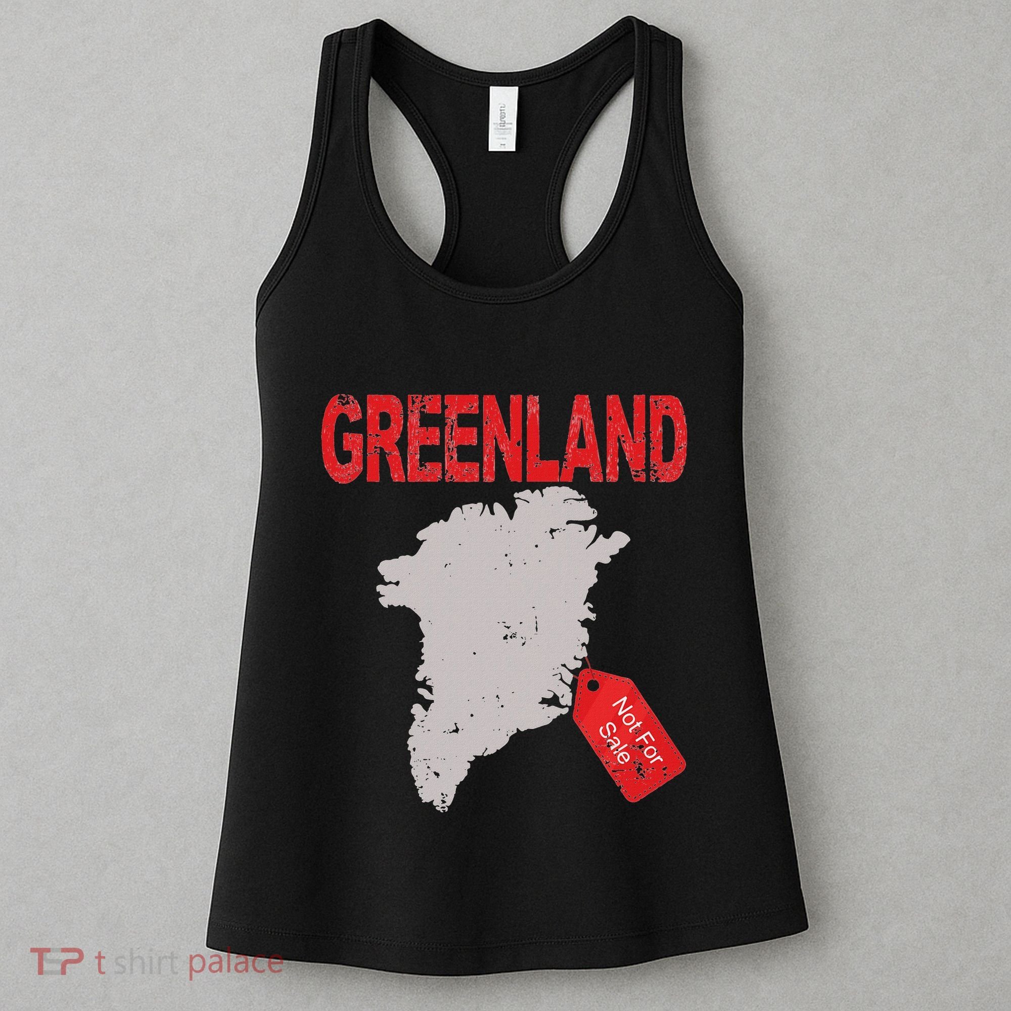 Greenland Is Not For Sale Funny Anti Trump Women's Tank Top