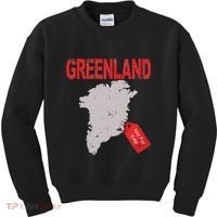 Greenland Is Not For Sale Funny Anti Trump Kids Sweatshirt thumb 0