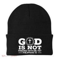 God Is Not Finished With Me Yet Christian Religious Beanie thumb 0