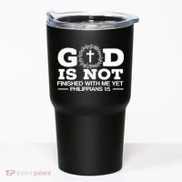 God Is Not Finished With Me Yet Christian Religious Tumbler thumb 0
